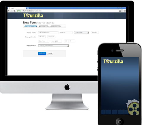 Tourzilla Web and Mobile Screen Snapshot - Real Estate Video Tour Solution